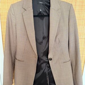Theory Women’s Plaid Checkered Blazer
